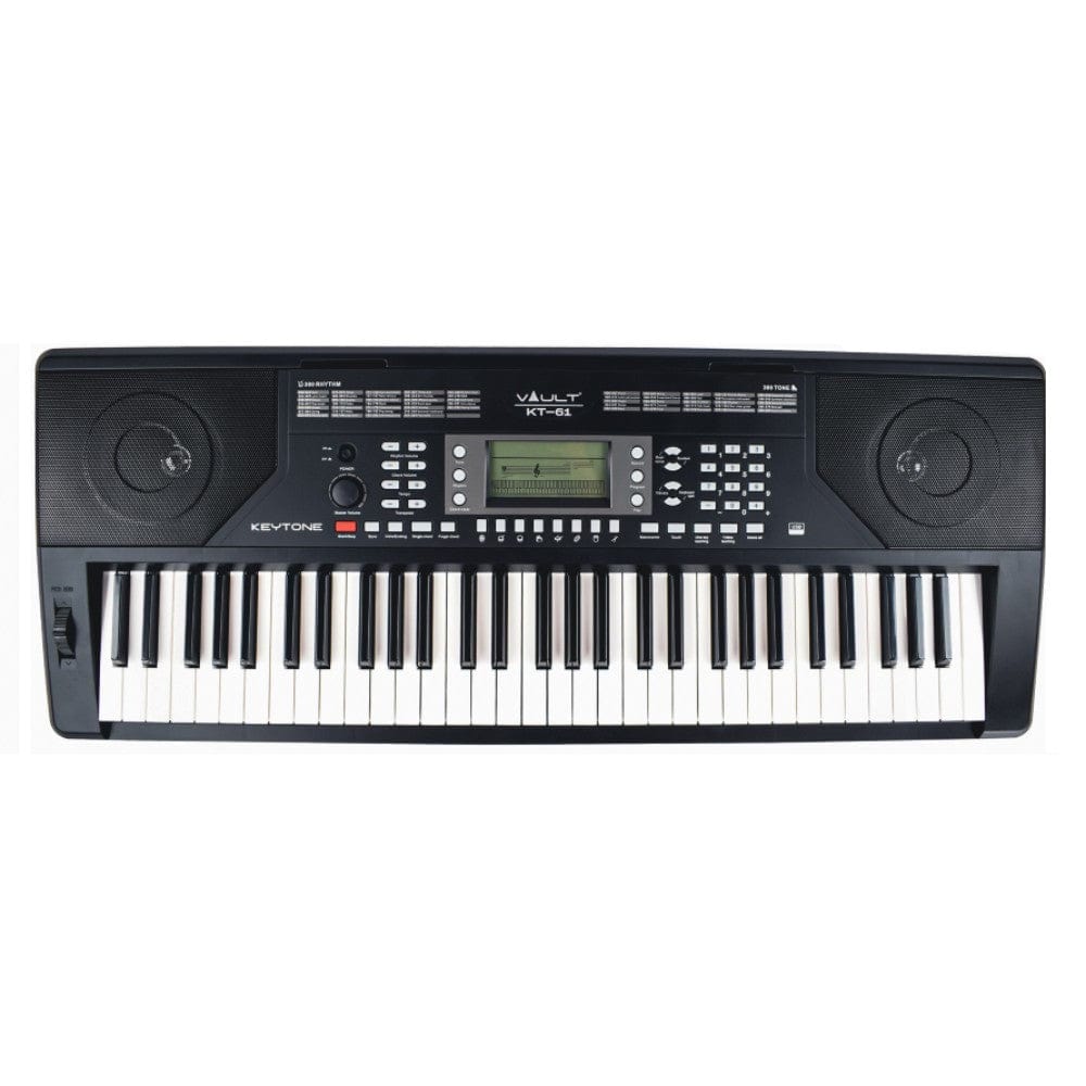 Vault Portable Keyboards Single Vault KT-61 Keytone Touch Sensitive 61-Key Keyboard - Black