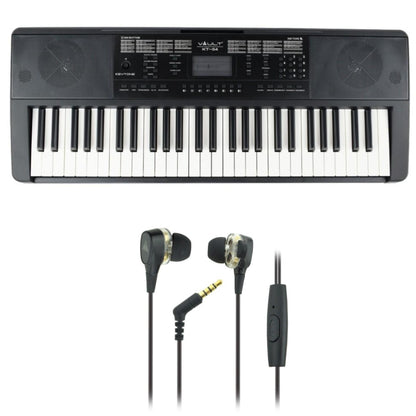 Vault Portable Keyboards Vault KT-54 Keytone 54-Key Keyboard - Black with Vault Buds Duo Dual Driver Earphones