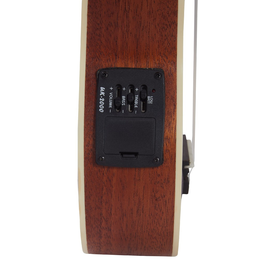 Vault Soprano Ukuleles Acoustic Vault UK-1000SCE 21-Inch Solid Spruce Top Premium Semi Cutaway Electro-Acoustic Soprano Ukulele