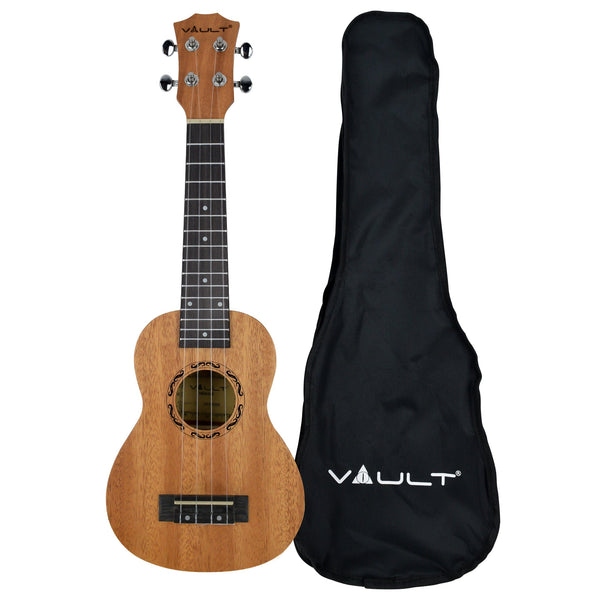 vault soprano ukuleles acoustic vault uk-2000s 21-inch solid mahogany top premium soprano ukulele with gigbag      #types_acoustic