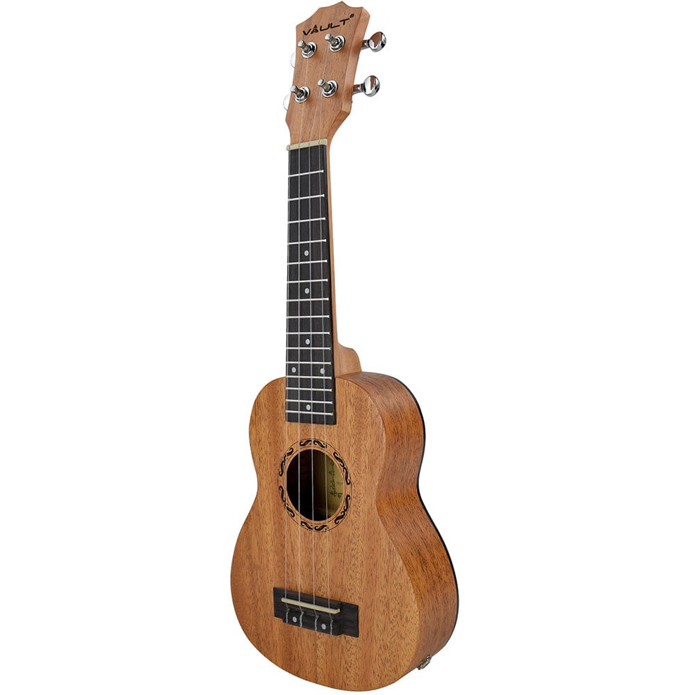 Vault Soprano Ukuleles Natural Vault UK-2000SCE 21-Inch Solid Mahogany Top Premium Electro-Acoustic Soprano Ukulele With EQ & Gigbag