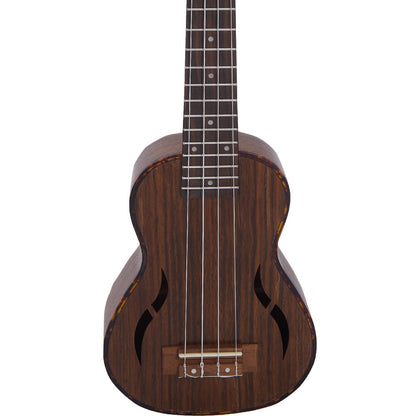 Vault Soprano Ukuleles Natural Vault UK-200S 21" Premium Walnut Laminate with Side Soundport Soprano Ukulele