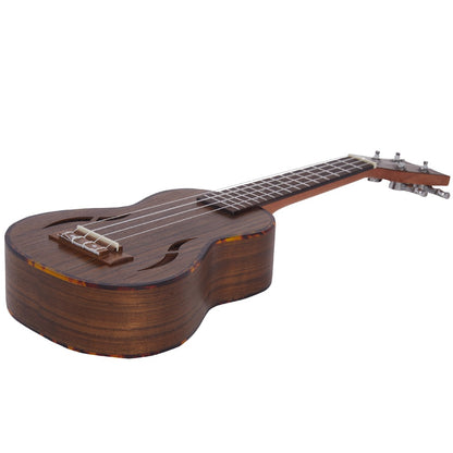 Vault Soprano Ukuleles Natural Vault UK-200S 21" Premium Walnut Laminate with Side Soundport Soprano Ukulele