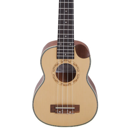 Vault Soprano Ukuleles Vault UK-1000SC 21-Inch Solid Spruce Top Premium Semi Cutaway Soprano Ukulele#type_ acoustic 