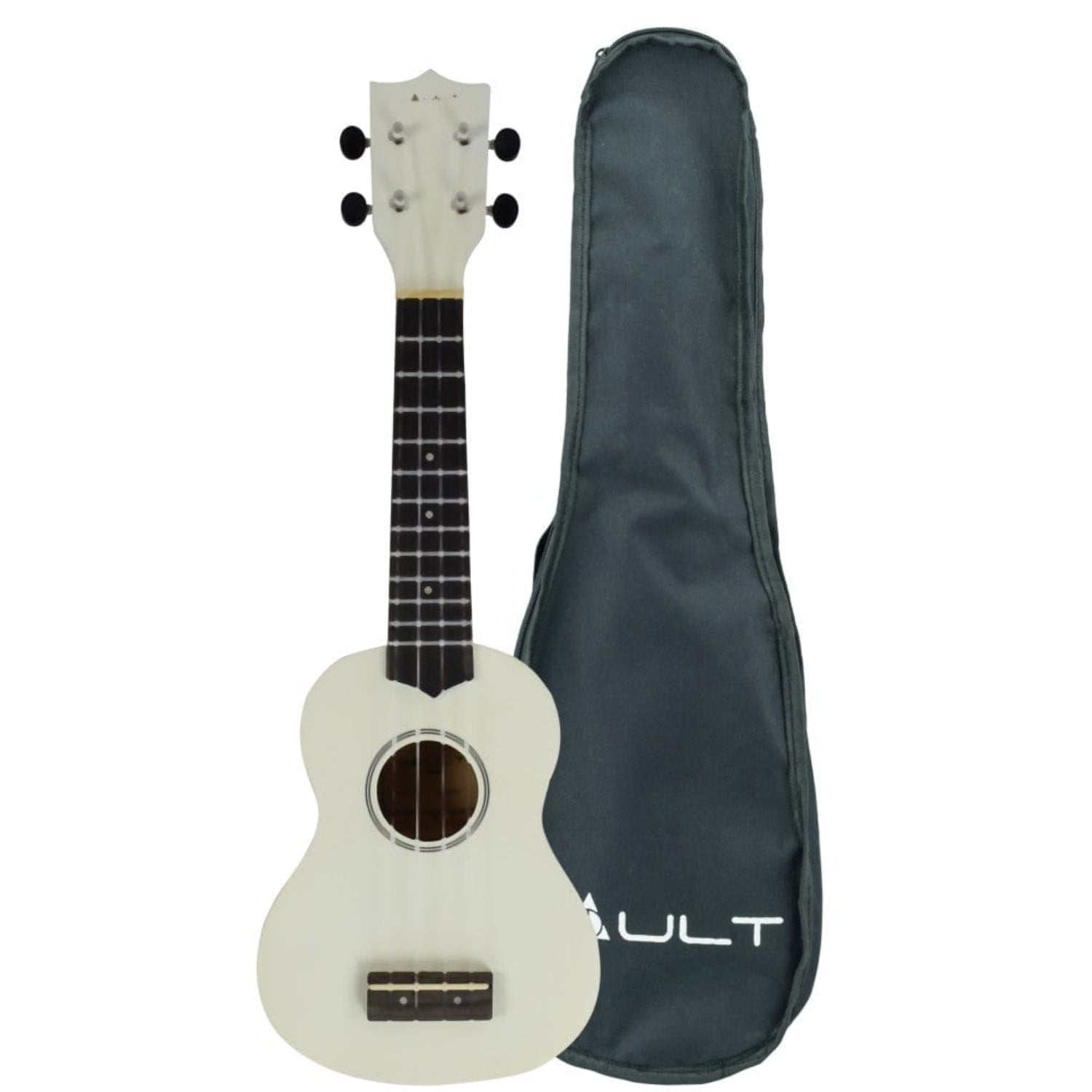 Vault Soprano Ukuleles WhiteGlossy Vault UK-003 Soprano Colourful Ukulele 21 inch With Gig Bag