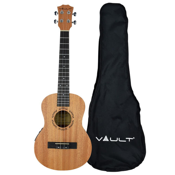 vault tenor ukuleles electroacoustic vault uk-2000t 26-inch solid mahogany top premium tenor ukulele with gigbag #types_electroacoustic