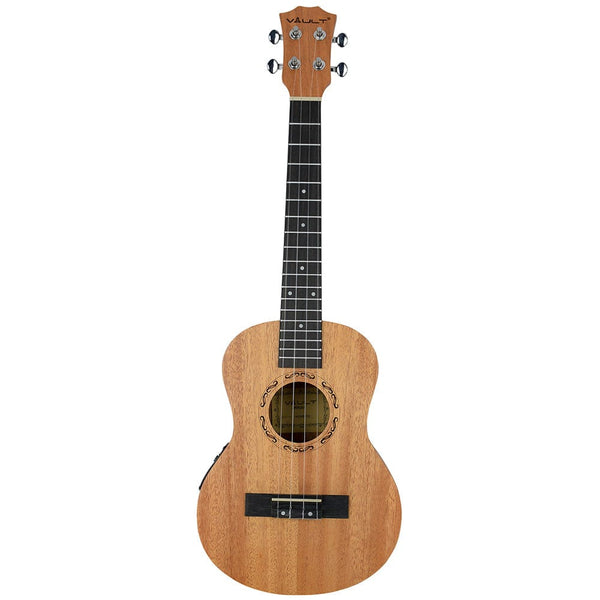 vault tenor ukuleles natural vault uk-2000tce 26-inch solid mahogany top premium electro-acoustic tenor ukulele with eq & gigbag     #color_natural