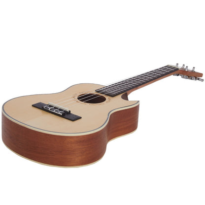 Vault Tenor Ukuleles Vault UK-1000TC 26-Inch Solid Spruce Top Premium Semi Cutaway Tenor Ukulele