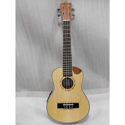 Vault Tenor Ukuleles Vault UK-1000TCE 26-Inch Solid Spruce Top Premium Semi Cutaway Electro- Acoustic Tenor Ukulele - Open Box B Stock