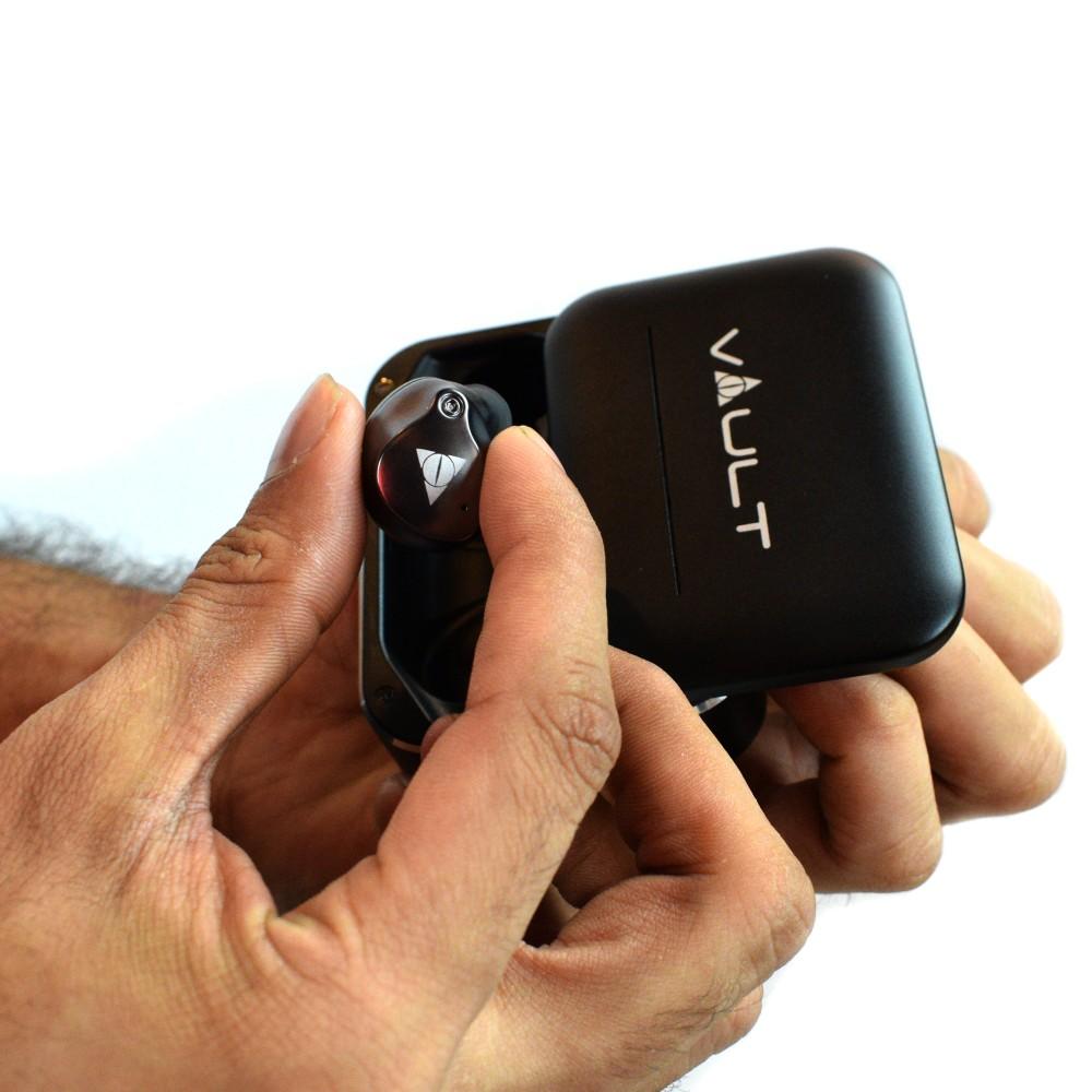 Vault True Wireless In-Ear Headphones Vault Onyx True Wireless Earbuds With 150 Hours of Wireless Charging & 2 Year Exclusive Vault Warranty