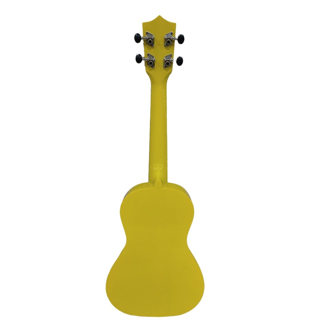 vault ukulele bundles vault uk-003 concert colourful 23-inch ukulele with gig bag, tuner, capo, polishing cloth & ebook      #color_yellow-glossy