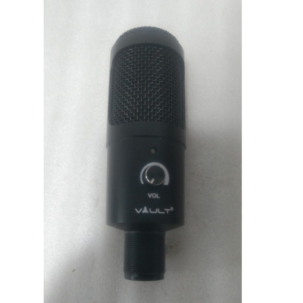 vault usb microphones 202101870794 vault ucm usb condenser podcast microphone kit - high-performance studio condenser usb microphone with tripod stand, volume for youtube, videos, singing, recording, gaming, podcasting, speech, conference, meeting, etc. - open box b stock   #barcode_202101870794