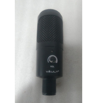 vault usb microphones 202101870794 vault ucm usb condenser podcast microphone kit - high-performance studio condenser usb microphone with tripod stand, volume for youtube, videos, singing, recording, gaming, podcasting, speech, conference, meeting, etc. - open box b stock   #barcode_202101870794