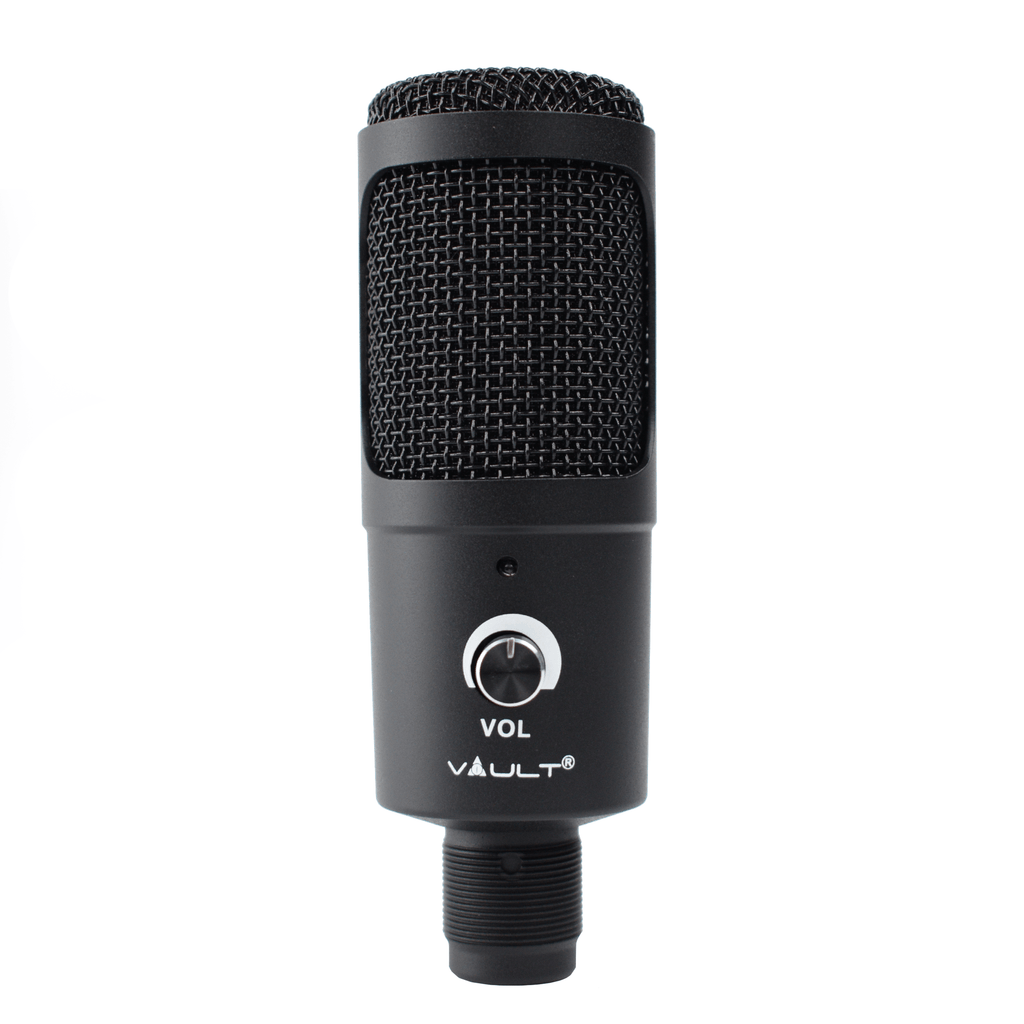 Vault UCM USB Condenser Podcast Microphone Kit - High-Performance Studio Condenser USB Microphone With Tripod Stand, Volume for YouTube, Videos, Singing, Recording, Gaming, Podcasting, Speech, Conference, Meeting, etc.