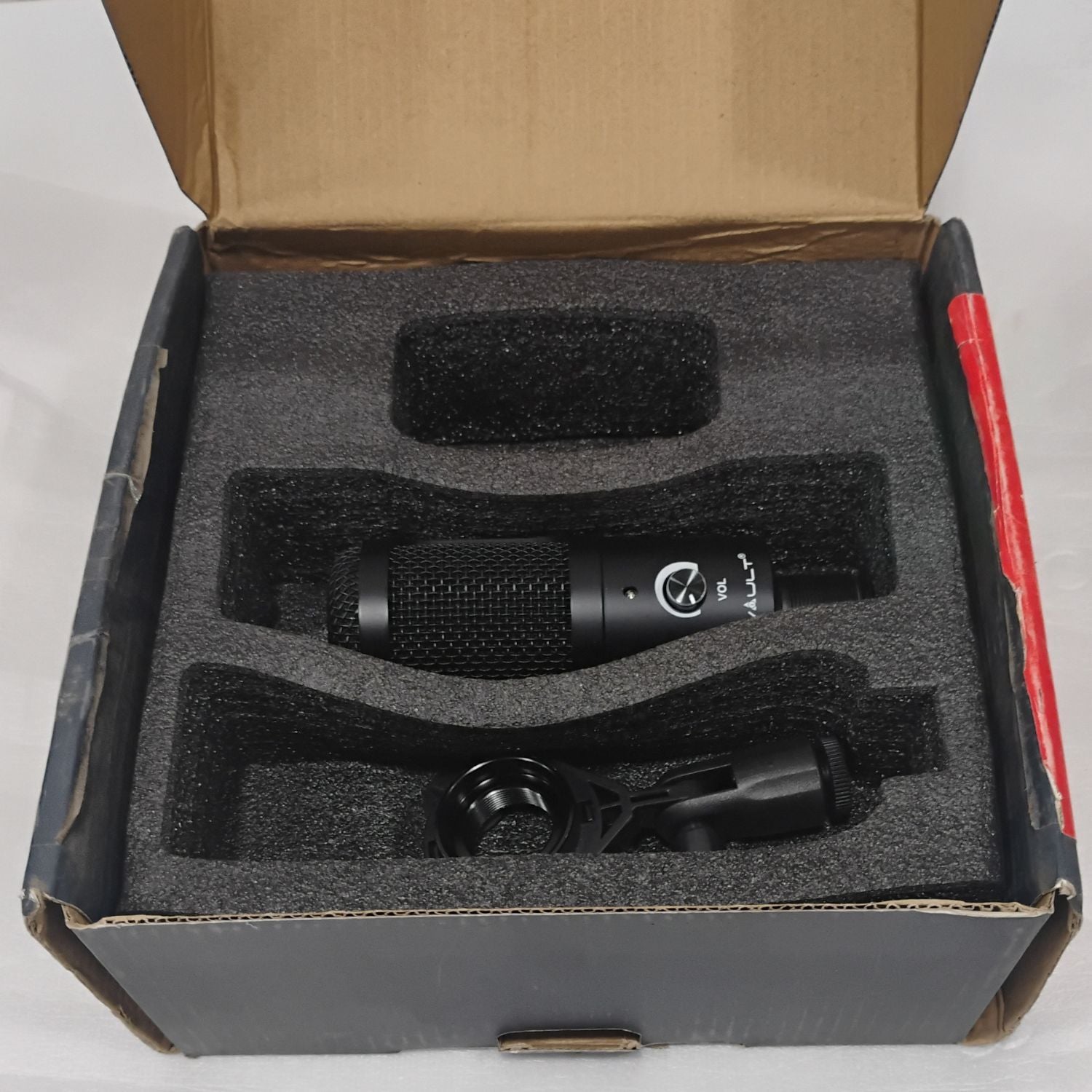 Vault Usb Microphones Vault UCM USB Condenser Podcast Microphone Kit - High-Performance Studio Condenser USB Microphone With Tripod Stand, Volume for YouTube, Videos, Singing, Recording, Gaming, Podcasting, Speech, Conference, Meeting, etc. - Open Box B Stock