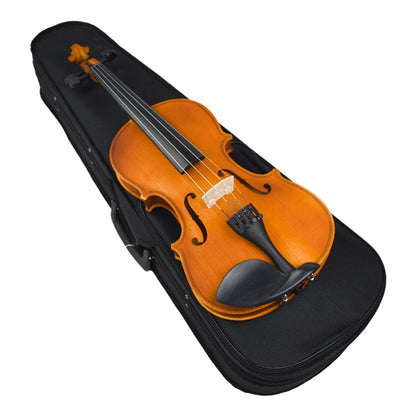 vault violins natural vault enorm solid spruce top 4/4 violin with bow, rosin & case (outfit) 