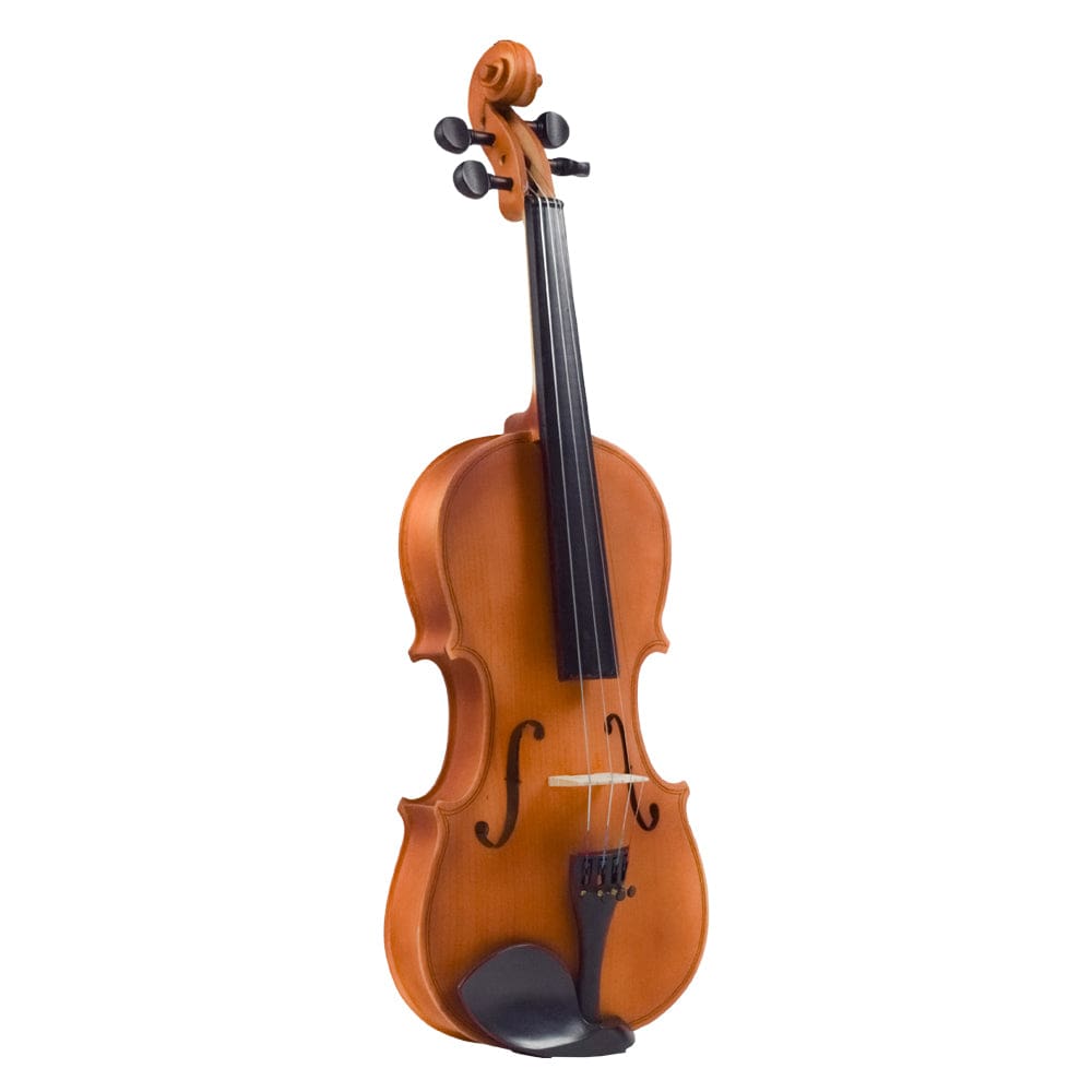vault violins natural vault enorm solid spruce top 4/4 violin with bow, rosin & case (outfit) 