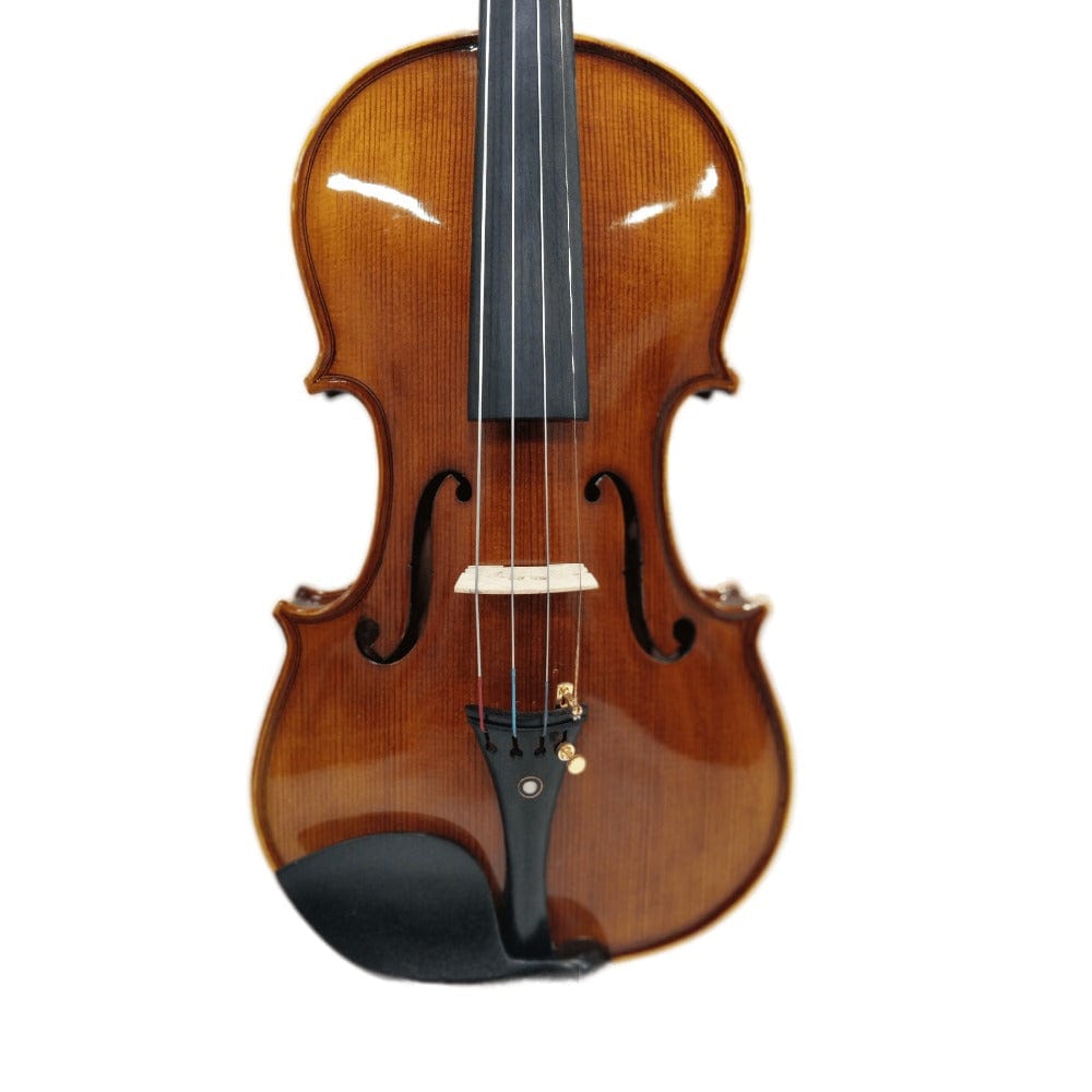 vault violins vault artisan solid body 4/4 violin with bow, rosin & case (outfit)