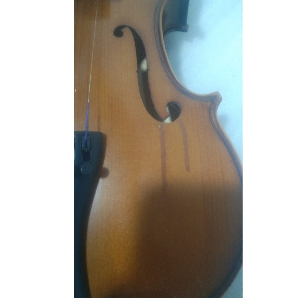 vault violins vault enorm solid spruce top 4/4 violin with bow, rosin & case (outfit) - open box b stock