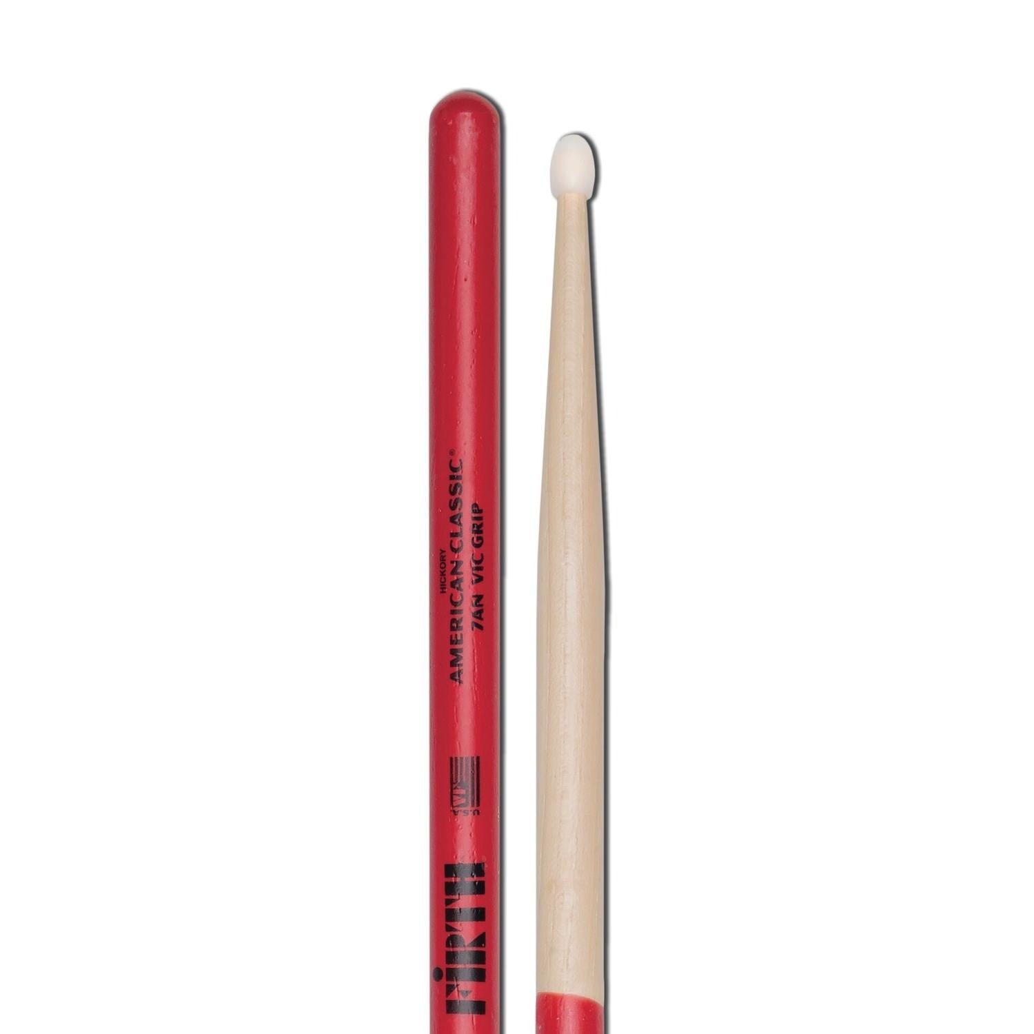 Vic Firth Drumsticks Vic Firth American Classic 7ANVG Grip Drumsticks - Nylon Tip