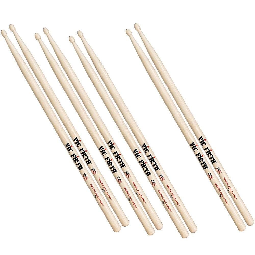 vic firth drumsticks vic firth p5a.3-5a.1 american classic wood tip drumsticks (pack of 4)