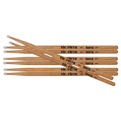 Vic Firth Drumsticks Vic Firth P5BTN American Terra Value Drumsticks - Pack of 4 - 5B