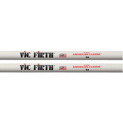 Vic Firth Drumsticks White Vic Firth 5AW American Classic Wood Tip Drumstick - White - 5A 