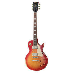 Vintage Electric Guitars Distressed Cherry Sunburst Vintage Icon V100MR Electric Guitar