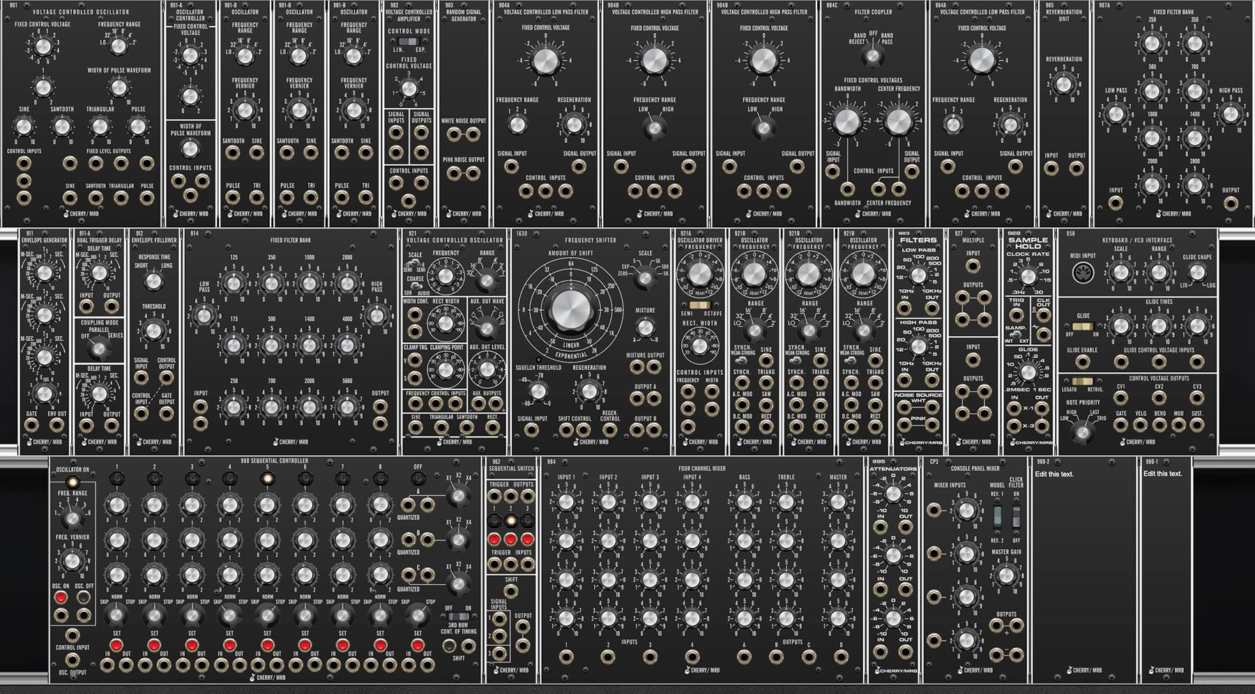 Cherry Audio Year Three Collection assembles all Cherry Audio/MRB brand modules for Voltage Modular