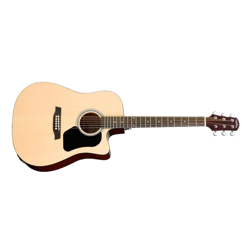 walden electro acoustic guitars natural walden d450ce dreadnought cutaway 6 string electro acoustic guitar with gig bag     
