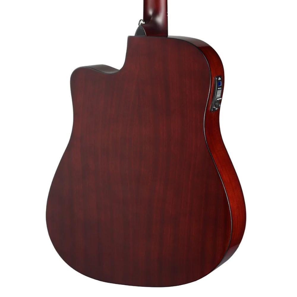 walden electro acoustic guitars natural walden d450ce dreadnought cutaway 6 string electro acoustic guitar with gig bag     