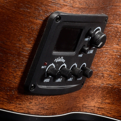 Walden Electro Acoustic Guitars Open Pore Satin Natural Walden O550E Natura Orchestra Electro Acoustic Guitar With Gigbag 