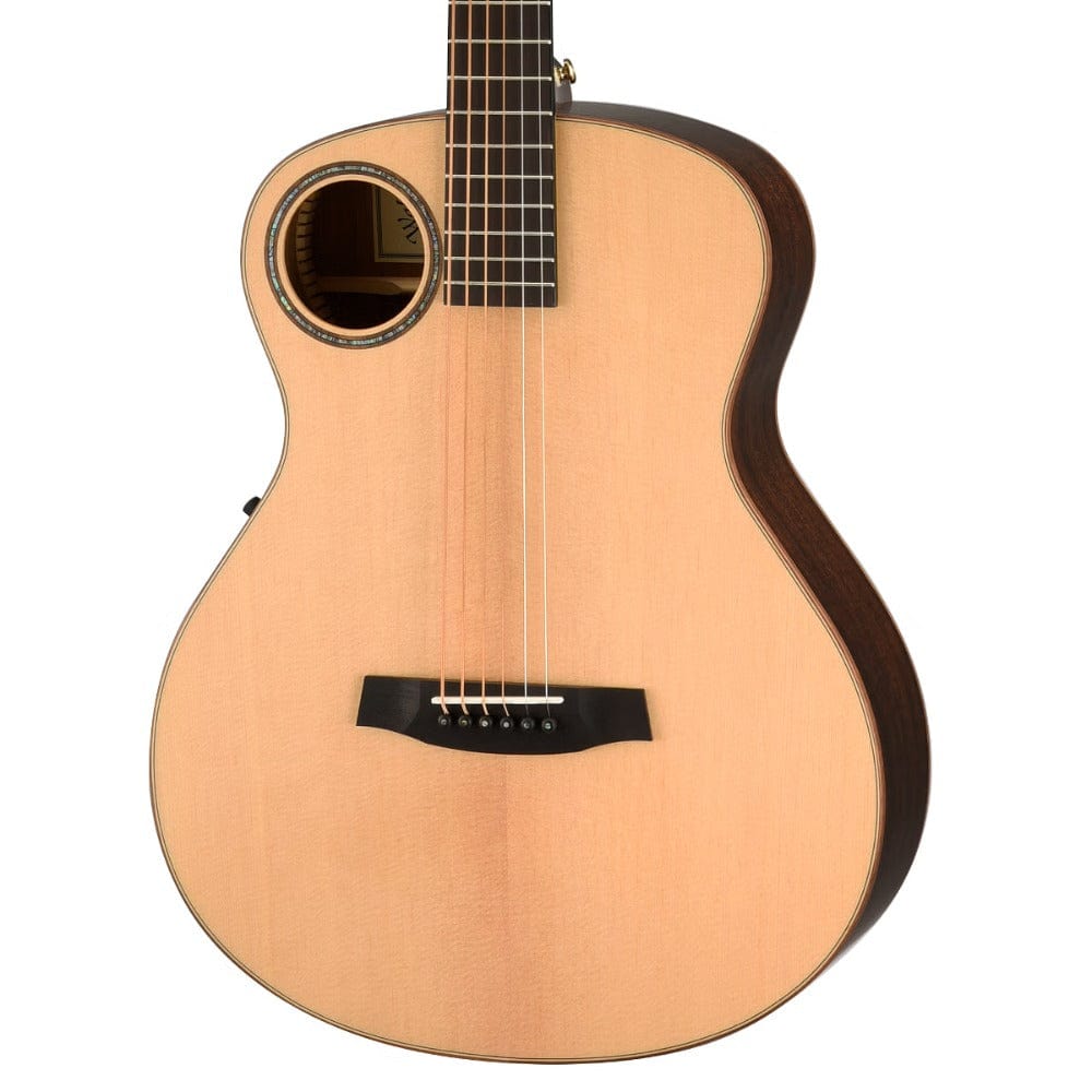 walden electro acoustic guitars walden b103e/h grand auditorium electro acoustic guitar with hardshell case - natural