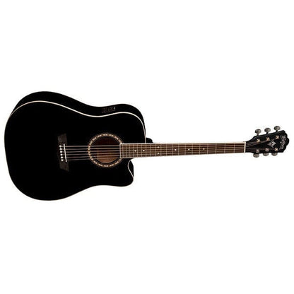 washburn acoustic guitars black washburn wd10ceb/bl/r apprentice series acoustic guitar    