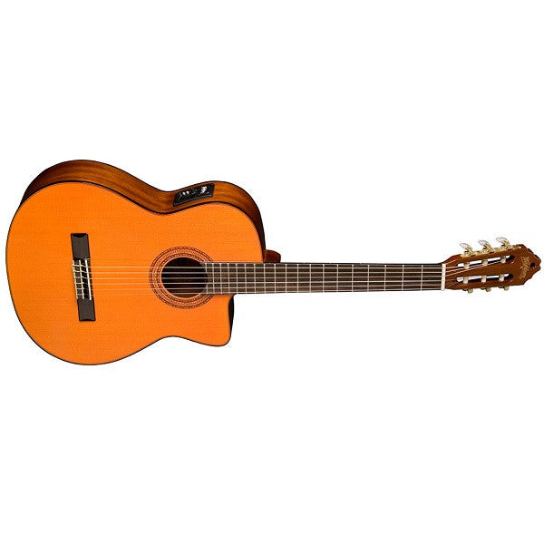 washburn classical guitars washburn c5ce classical guitar with preamp - natural