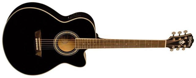 washburn electro acoustic guitars washburn ea12b cutaway electro-acoustic mini jumbo guitar