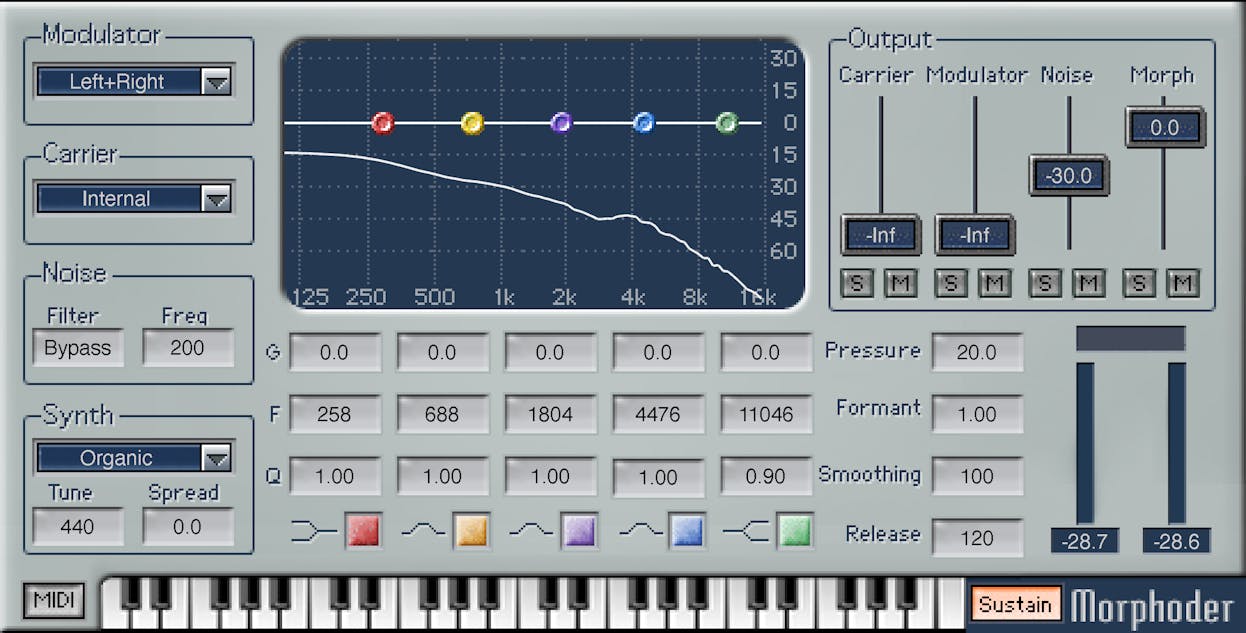 WAVES Virtual Instruments Waves Morphoder: Morphing Synthesizer