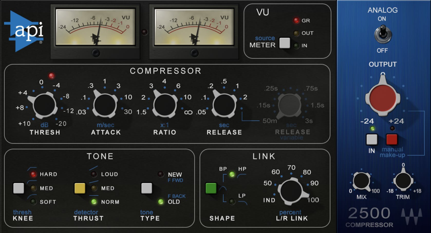 WAVES Virtual Processors Waves API 2500: Channel Strip Plugin