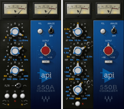 WAVES Virtual Processors Waves API 550: Equalizer Plugin