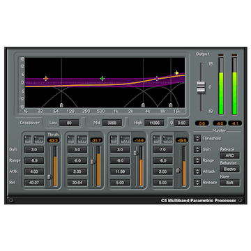 WAVES Virtual Processors Waves C4 Multiband Compressor: Multiband Compressor Plugin