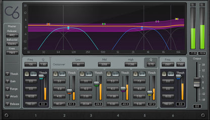 WAVES Virtual Processors Waves C6 Multiband Compressor: Multiband Compressor Plugin