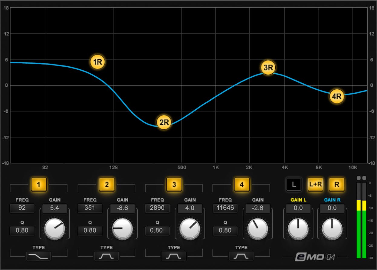 WAVES Virtual Processors Waves eMo Q4 Equalizer: Equalizer Plugin