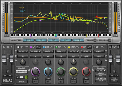 WAVES Virtual Processors Waves H-EQ Hybrid Equalizer: Hybrid Equalizer Plugin