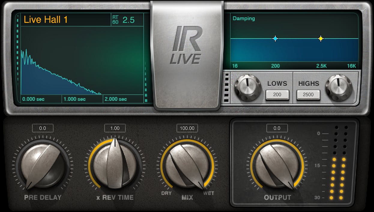 WAVES Virtual Processors Waves IR-Live Convolution Reverb: Convolution Reverb Plugin