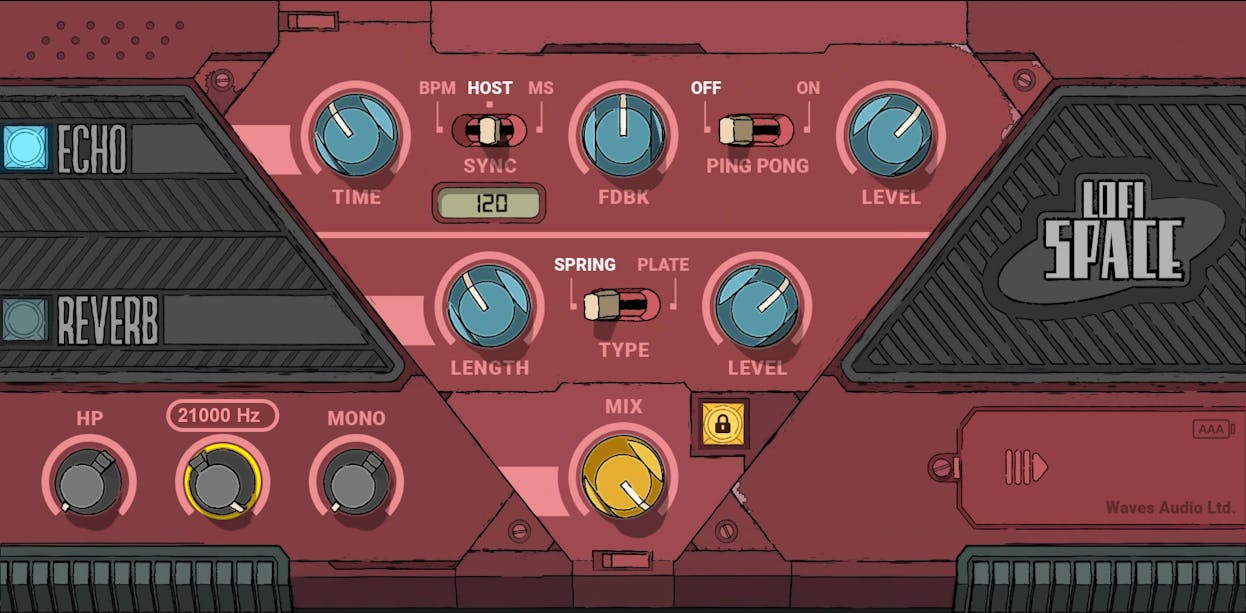 WAVES Virtual Processors Waves Lofi Space: Lo-Fi Reverb Plugin