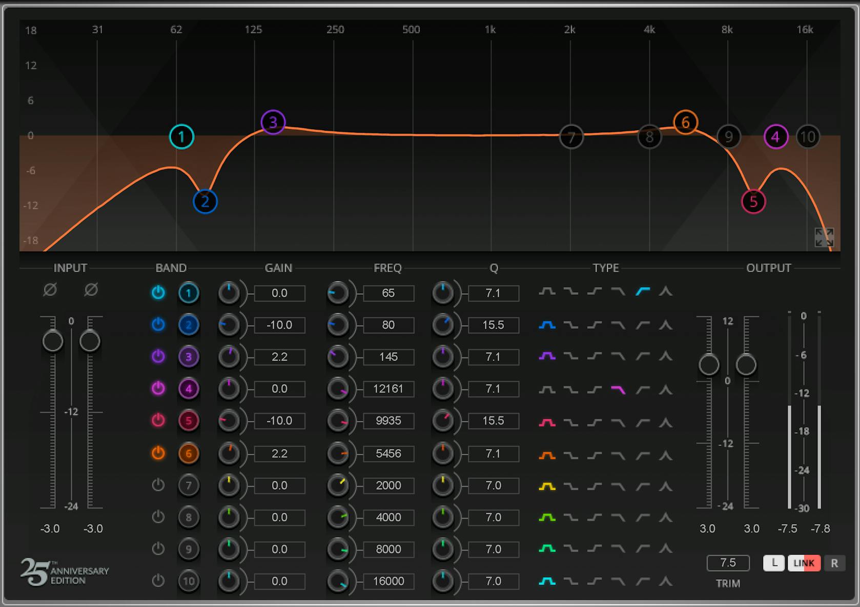 WAVES Virtual Processors Waves Q10 10-Band Paragraphic Equalizer Plugin