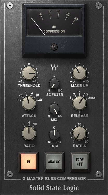 WAVES Virtual Processors Waves SSL G-Master Buss Compressor: Buss Compressor Plugin