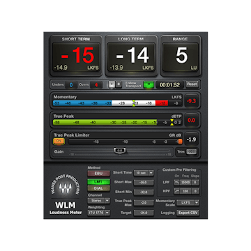 WAVES Virtual Processors Waves WLM Plus Loudness Meter: Loudness Meter Plugin