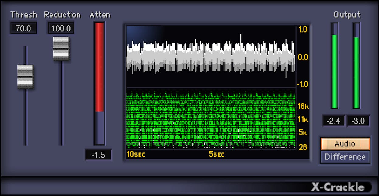WAVES Virtual Processors Waves X-Crackle: Crackle Removal Plugin