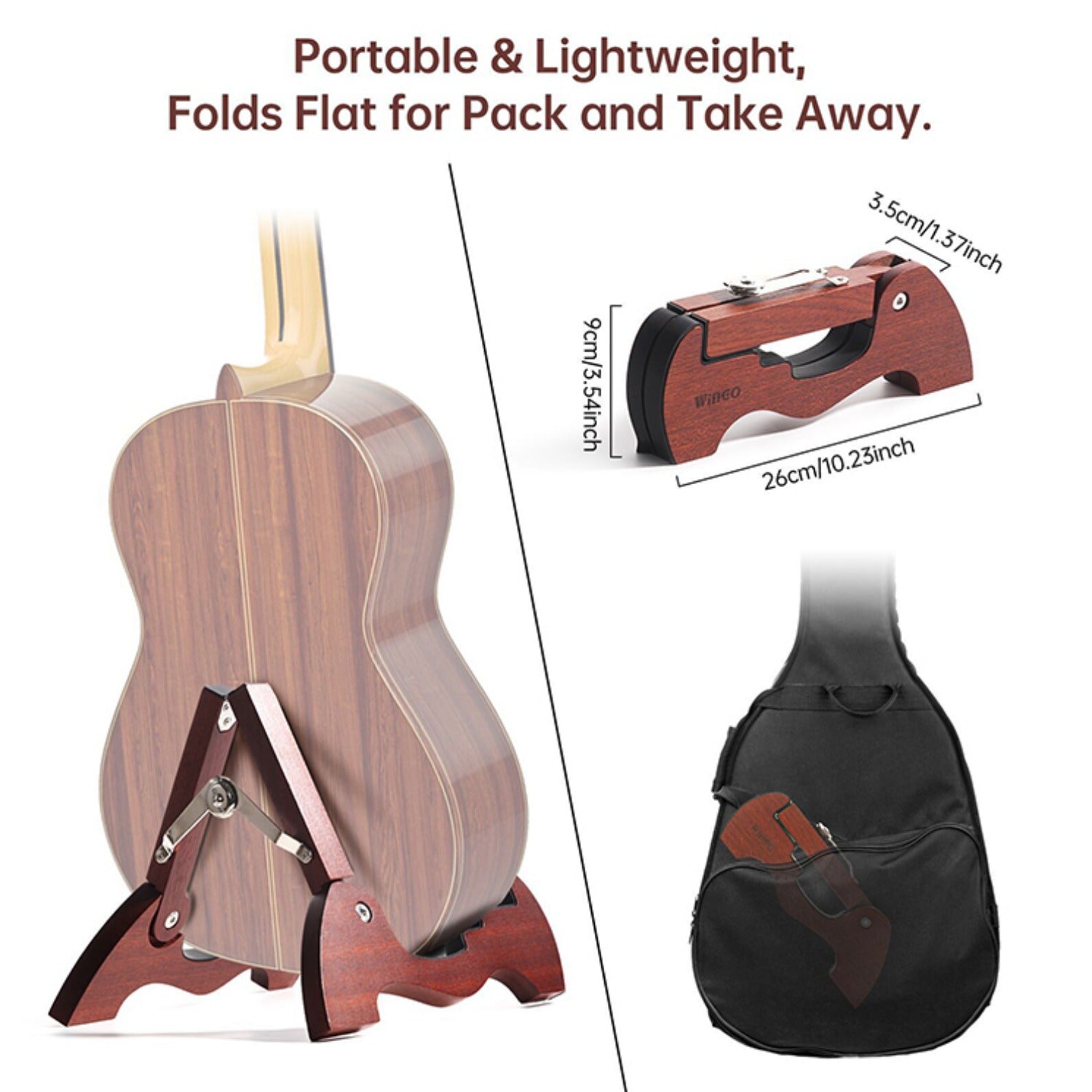Wingo Guitar Stands Wooden Wingo SK-80 Wooden Guitar Stand